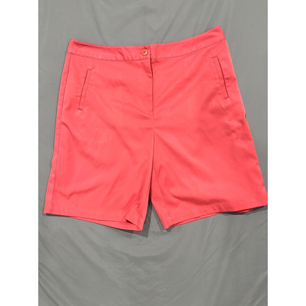 Talbots Shorts Womens Size 16 Coral Pink Twill Classic Casual Summer - Picture 1 of 6
